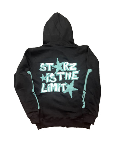 SKELETON STARZ IS THE LIMIT ZIP UP HOODIE