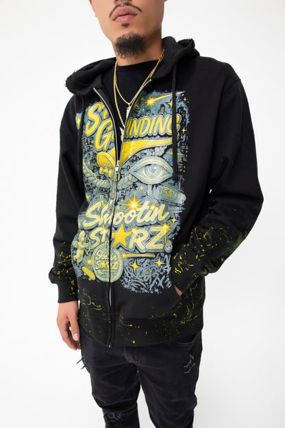Shootin Starz X Still Grinding Exclusive Zip Up Hoodie