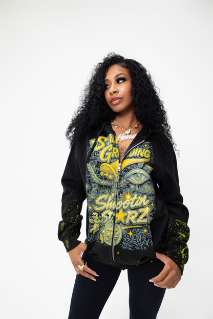 Shootin Starz X Still Grinding Exclusive Zip Up Hoodie